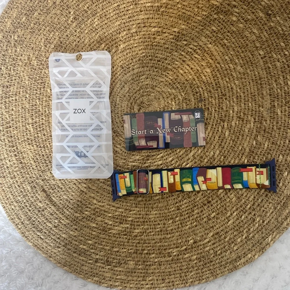 Zox watch band multi color with books